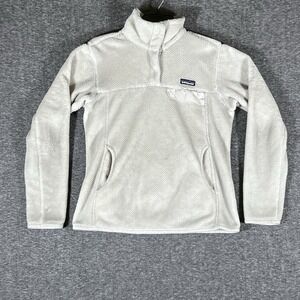 Patagonia Re-Tool Snap-T Fleece Pullover Sweatshirt‎ Ivory Women's Size M